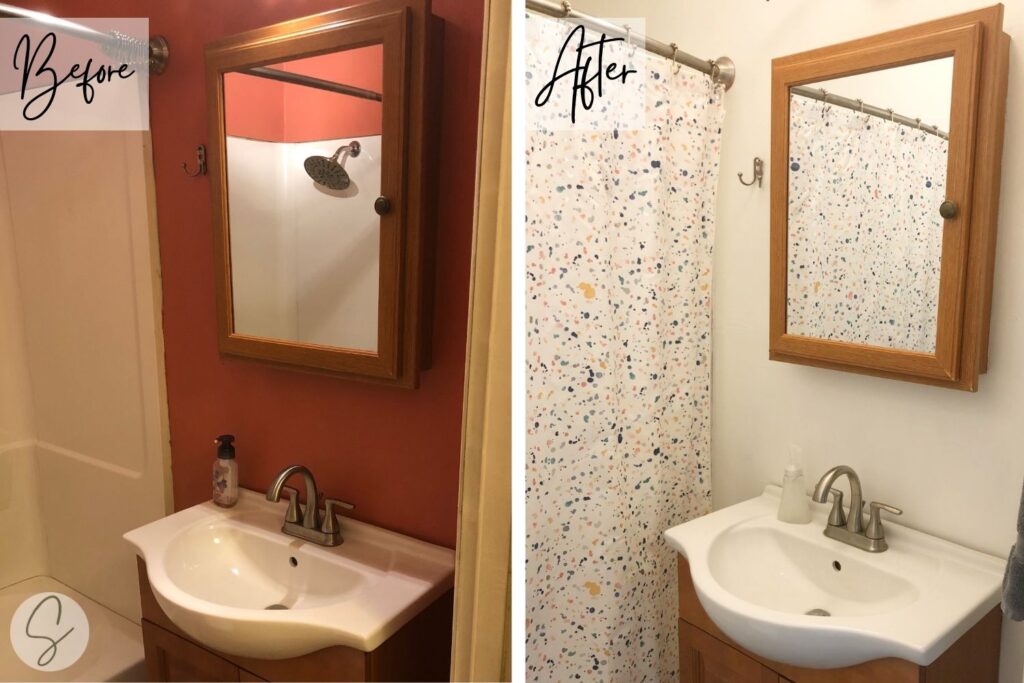 bathroom vanity before and after